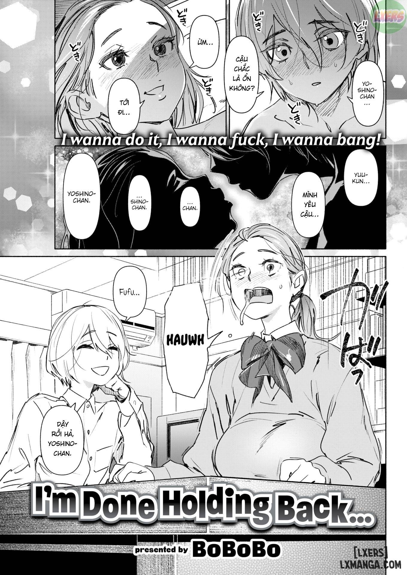 I'm Done Holding Back